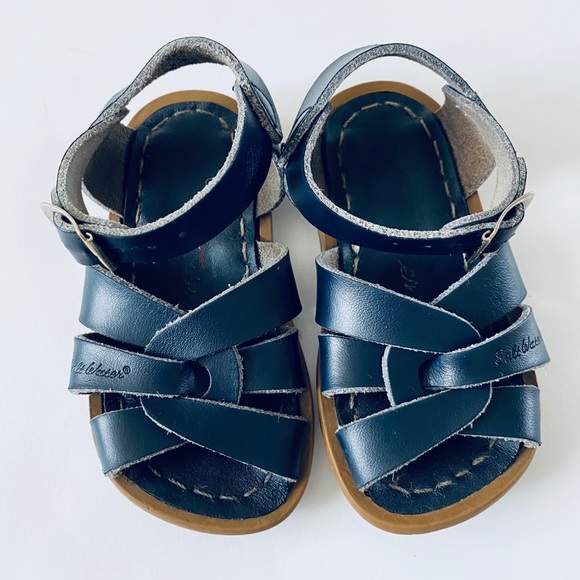 salt water sandals navy